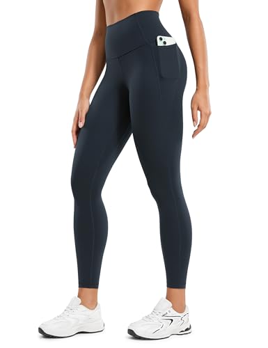 Womens Butterluxe Workout Leggings 25 Inches - High Waisted Gym Yoga Pants with Pockets Buttery Soft