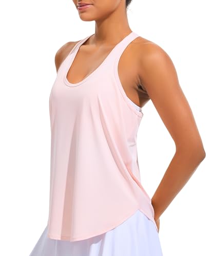 Ice Silk Workout Tank Tops for Women Quick Dry Sleeveless Loose Fit Racerback Athletic Running Shirts