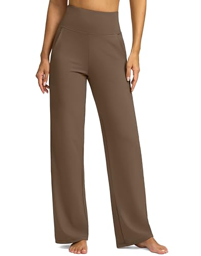 Yoga Pants Women Wide Leg Dress Pants with Pockets High Waist Stretch Petite/Regular/Tall Casual Sweatpants Women