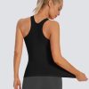 Seamless Workout Tank Top for Women with Built in Bra, Padded Racerback Athletic Yoga Camisole