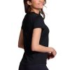 Active Women's Short Sleeve Ventilated Mesh Athletic Performance Workout T-Shirt