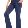 28"/30"/32"/34" Inseam Women's Bootcut Yoga Pants Long Bootleg High-Waisted Flare Pants with Pockets
