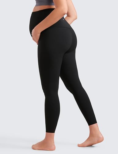 Womens Butterluxe Maternity Leggings Over The Belly 25" - Buttery Soft Workout Activewear Yoga Pregnancy Pants