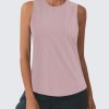 Women's Summer Workout Tops Sleeveless Racerback Athletic Tank Top High Neck Loose Fit Running Gym Yoga Shirts