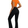 Flare Leggings for Women with Pockets 2pack High Waisted Crossover Flare Leggings Bootcut Yoga Pants