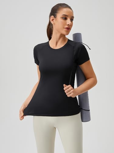 Women's Quick Dry Workout T-Shirts Moisture Wicking Athletic Top for Gym,Yoga, Running