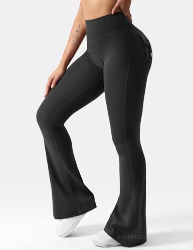 31s2Q9LylFL.jpg CoreFlex Flare Leggings with Pockets for Women Scrunch Workout Leggings Butt Lifting Gym Yoga Pants