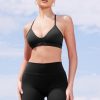 Sports Bras for Women Strappy Padded Halter Ericie Open Back Light Impact Deep V Neck Yoga Workout Gym Tops