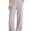 Lightweight Flowy Wide Leg Pants Woman Elastic Waist Front Seam Loose Casual Summer Trousers