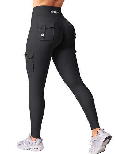 31sLtpjO4pL.jpg CoreFlex Workout Cargo Leggings with Pockets for Women Hidden Scrunch Butt Lifting Leggings Gym Yoga Pants