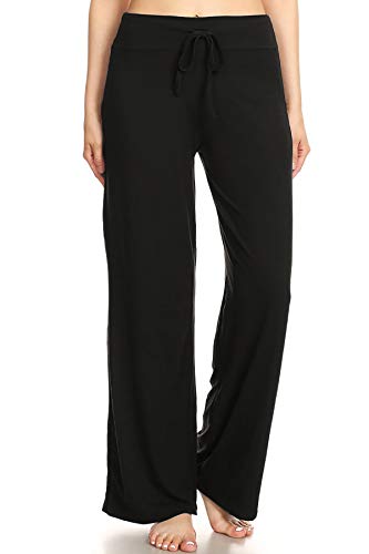 Women's Drawstring Pajama Pants Wide Leg Casual Comfy Sleepwear for Lounge and Yoga