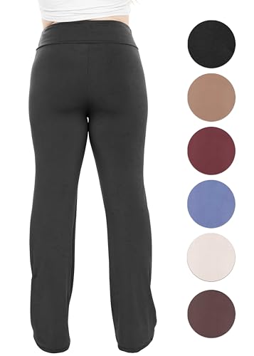 Women Plus Size High Waist Ultra Flex Capri and Full-Length Bootcut Yoga Pants | Comfy Leggings | XL-7X