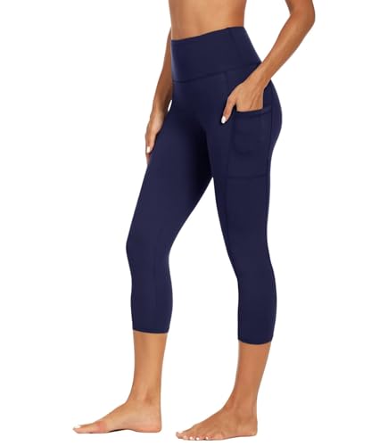 31terG8-3DL.jpg High Waisted Capri Leggings for Women - Soft Slim Yoga Pants for Running Cycling Workout