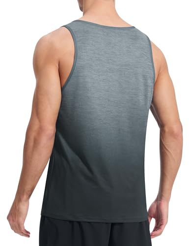 Men's Tank Tops Quick Dry Workout Gym Sleeveless Shirts Summer Running Athletic Swim Shirts