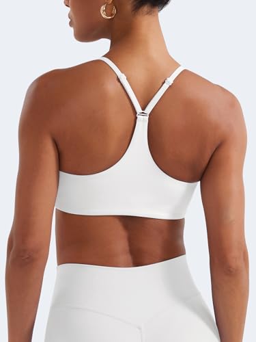 Y Back Sports Bras for Women Padded Racerback Bra Paisely Light Impact Adjustable Straps Gym Workout Tops