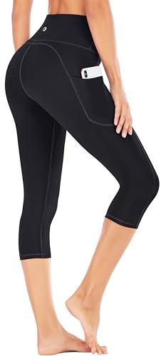 High Waisted Yoga Pants for Women with Pockets Capri Leggings for Women Workout Leggings for Women Yoga Capris