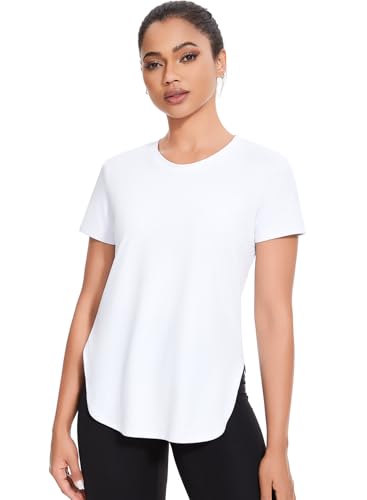 4-Pack Workout Tops for Women UPF 50+ Yoga Shirts Short Sleeve Athletic T-Shirts Quick Dry Running Gym Tee
