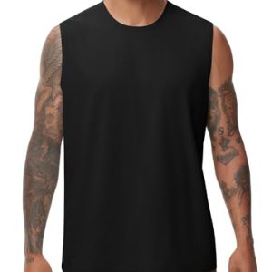 Men's Workout Tank Top UPF 50+ Sleeveless Quick Dry Athletic Shirts Casual Running Muscle Shirts