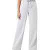 Flurrylux Fleece Lined Sweatpants Women Cotton Wide Leg Pants with Pockets Lounge Casual
