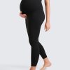 Womens Butterluxe Maternity Leggings Over The Belly 25" - Buttery Soft Workout Activewear Yoga Pregnancy Pants