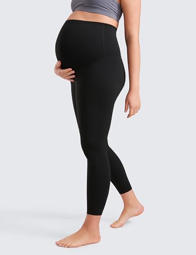 Womens Butterluxe Maternity Leggings Over The Belly 25" - Buttery Soft Workout Activewear Yoga Pregnancy Pants