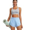 Sports Bras for Women High Support,Racerback Running Bra Molded Cup Sports Bra with Sewn in Pads