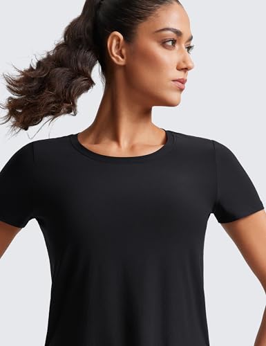 Cloudweight Workout Tops for Women Lightweight Athletic Short Sleeve Shirts Gym Running Side Slit T-Shirts