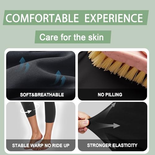 3 Pack Capri Leggings for Women with Pockets-High Waisted Tummy Control Workout Gym Yoga Pants