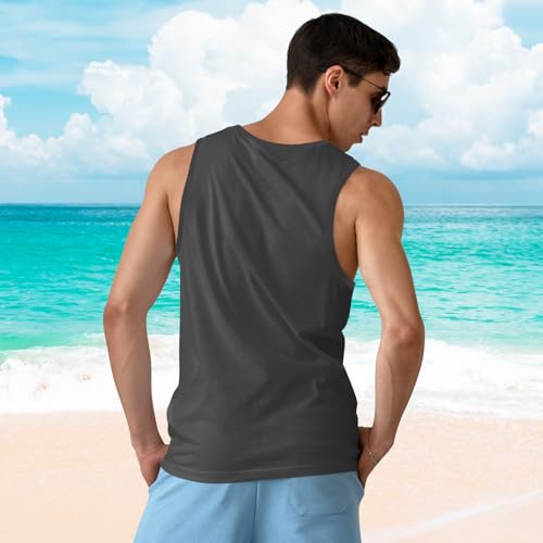 Mens Beach Tank Tops Sleeveless Shirts for Men Summer Hawaiian Graphic Mens Tank Top Workout Gym Shirts Palm Tree Tops