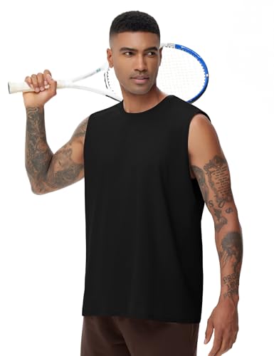 Men's Workout Tank Top UPF 50+ Sleeveless Quick Dry Athletic Shirts Casual Running Muscle Shirts