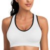 Racerback Sports Bras for Women with Pads - High Impact Athletic Tank Tops for Yoga and Workout Brassieres Bra