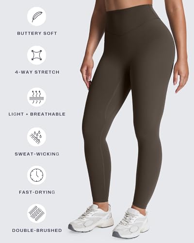 High Waisted Workout Leggings for Women Tummy Control Buttery Soft Yoga Metamorph Deep V Pants 26"