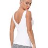 Workout Tops for Women Yoga Tank Tops with Built in Bra Wirefree Padded Yoga Bras Gym Running Athletic Shirt V-Neck Camisole