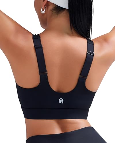 Adjustable Straps High Impact Sports Bra for Women,High Support Workout Sports Bras with Sewn in Pads