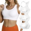 Racerback Sports Bras for Women – Padded Seamless Strappy Workout Tops for Yoga Gym Runing Fitness Sports Bras