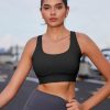 Adjustable Straps High Impact Sports Bra for Women,High Support Workout Sports Bras with Sewn in Pads