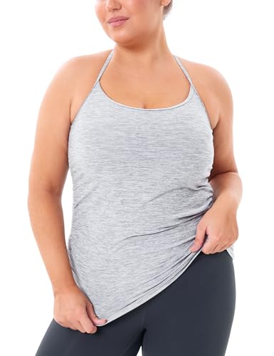 Women's Racerback Workout Tank Tops Sleeveless Yoga Athletic Shirts with Built in Bra