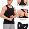 Mens Workout Tank Top UPF 80+ Y-Back Muscle Shirts Quick Dry Sleeveless Tee Shirt for Swim Beach Gym Athletic
