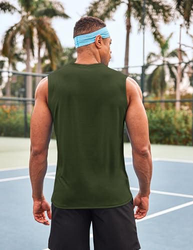 Men's 3 Pack Workout Tank Tops Gym Sleeveless Shirts V Neck Bodybuilding Muscle Tee Shirt