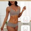 Wireless T Shirt Bra Seamless Push Up Bralette Full Coverage V Neck Comfortable Bras for Women