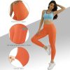 Womens High Waisted Active Yoga Pants with Pockets Tummy Control Workout Buttery Soft Leggings