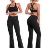 29"/31"/33"/35"/37" 3 Styles Women's High Waist Bootcut Yoga Pants Basic/Side Pockets Tummy Control Workout Flared