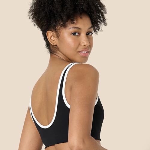Women's Active FormFlex Buttery Soft Light Support V-Neck Sports Bra with Contrast Trim