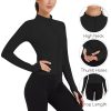 3 Pack Women's Workout Jacket Slim Fit Cropped Jacket Zip up Athletic Tops with Thumb Hole Running Gym Yoga