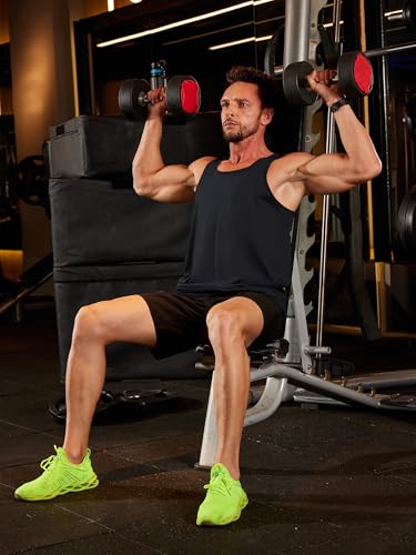 Men's Tank Top Cotton Moisture Wicking Muscle Shirt Summer Sleeveless Shirts Gym Workout Tank