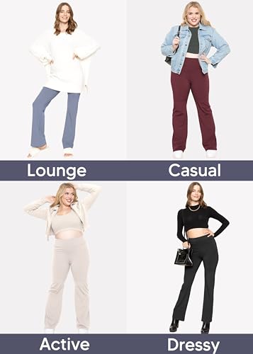 Women Plus Size High Waist Ultra Flex Capri and Full-Length Bootcut Yoga Pants | Comfy Leggings | XL-7X