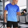 Men's Athletic T-Shirt Performance Gym Shirt Quick Dry Moisture Wicking Running Workout Short Sleeve Tops