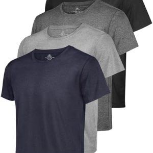 Men's Workout Shirts Short Sleeve Dry Fit Athletic T-Shirts Moisture Wicking Running Gym Active Lightweight Tee Top