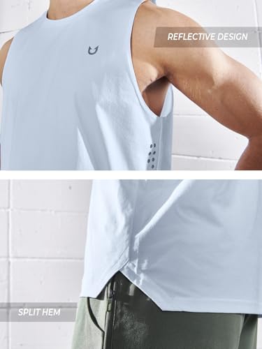 Mens Tank Top Workout Running Shirts Sleeveless Quick Dry Muscle Shirts Athletic Gym Vest