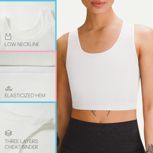 Transgender Chest Binder FTM Binder Trans Half Breast Binder Bra Compression Tank Top